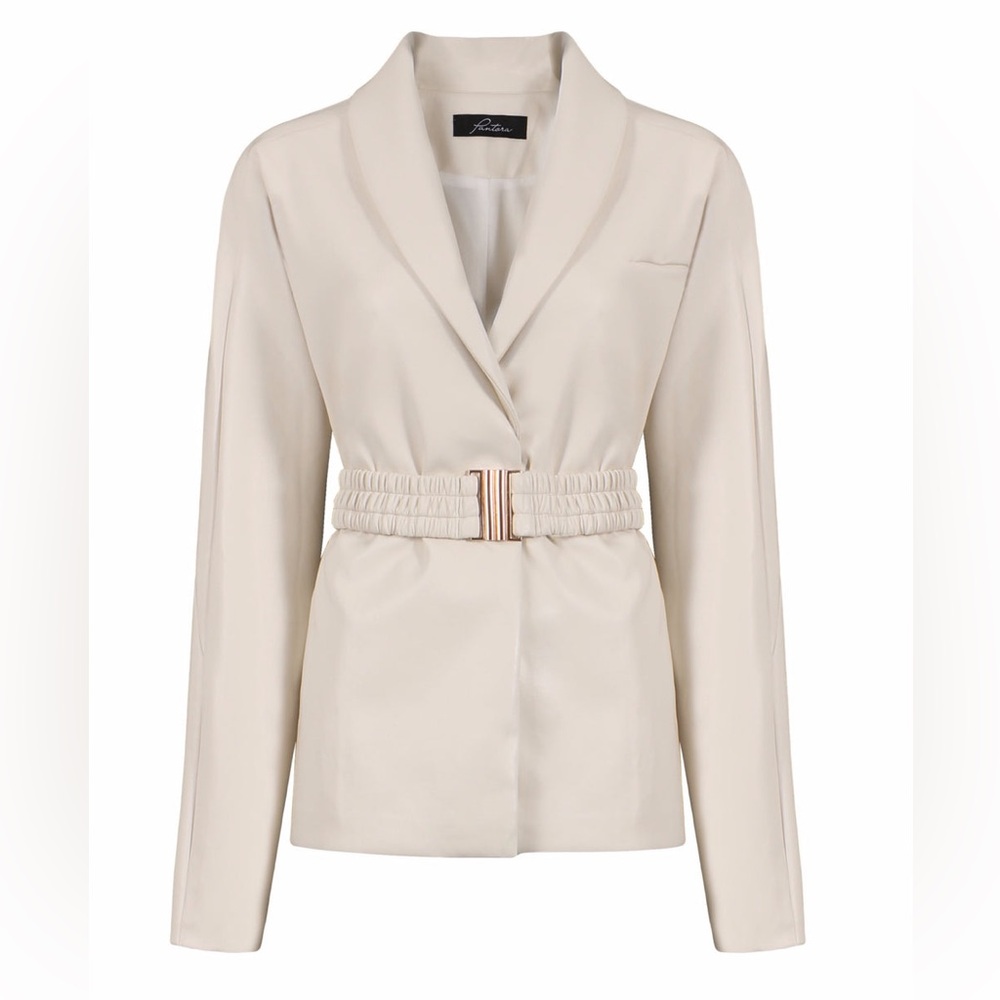 Pantora Sofia Vegan Leather Blazer & Belt (NWOT)
